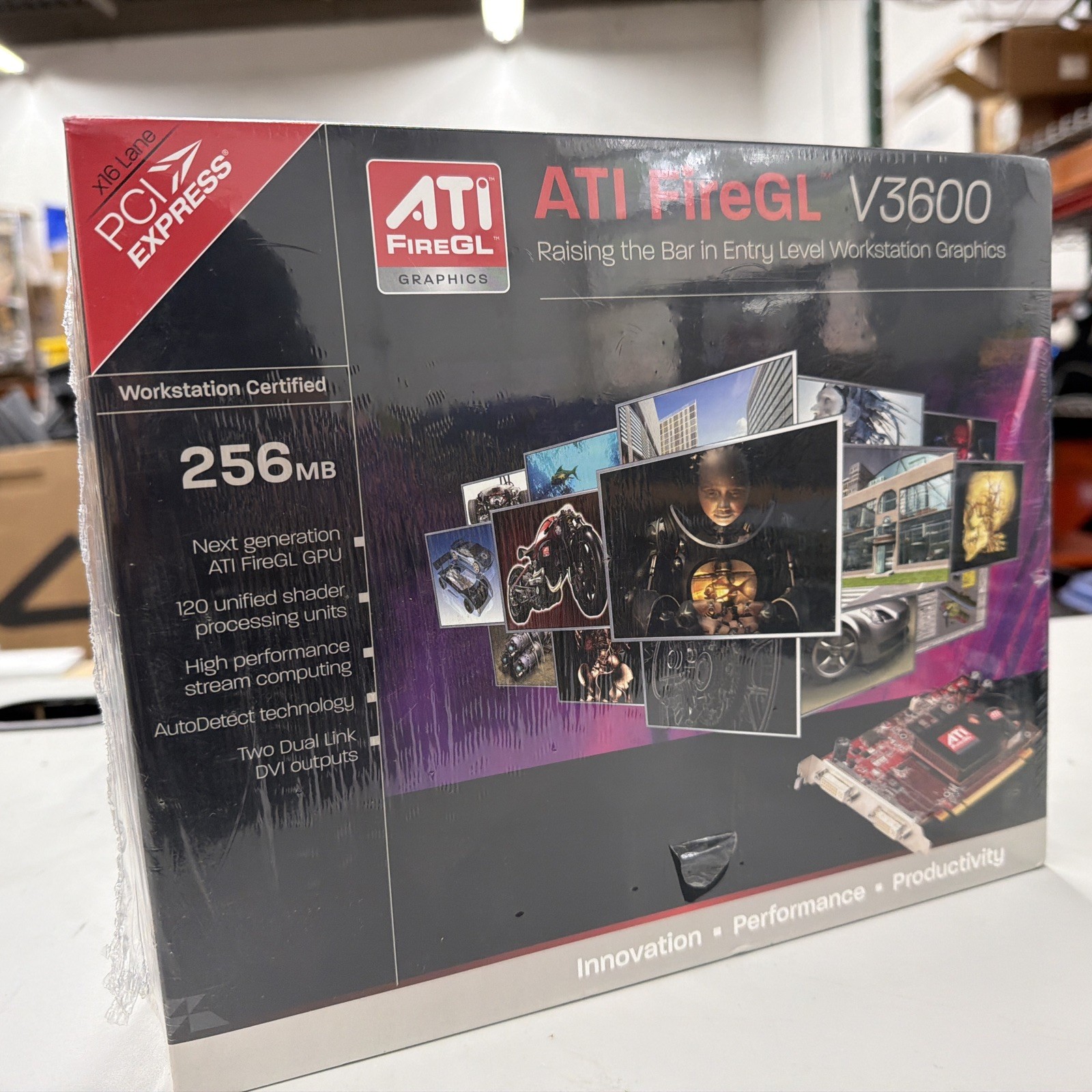 ATI FireGL V3600 256MB PCIE 256M Workstation Video Card 102B1490301