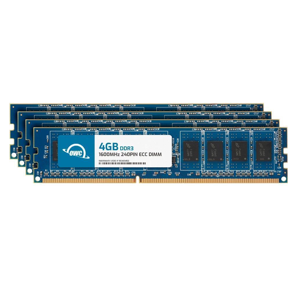 OWC 16GB (4x4GB) DDR3 1600MHz 2Rx8 ECC Unbuffered 240-pin DIMM Memory RAM