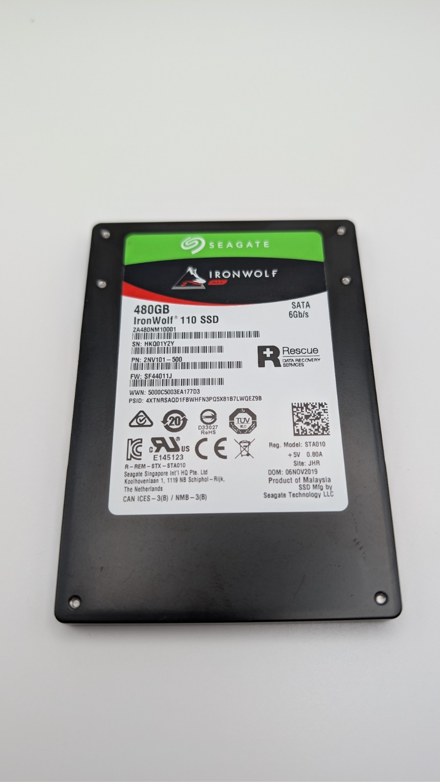 Seagate IronWolf 480GB SATA 2.5" SSD NAS Storage Drive ZA480NM10001 Clean SMART
