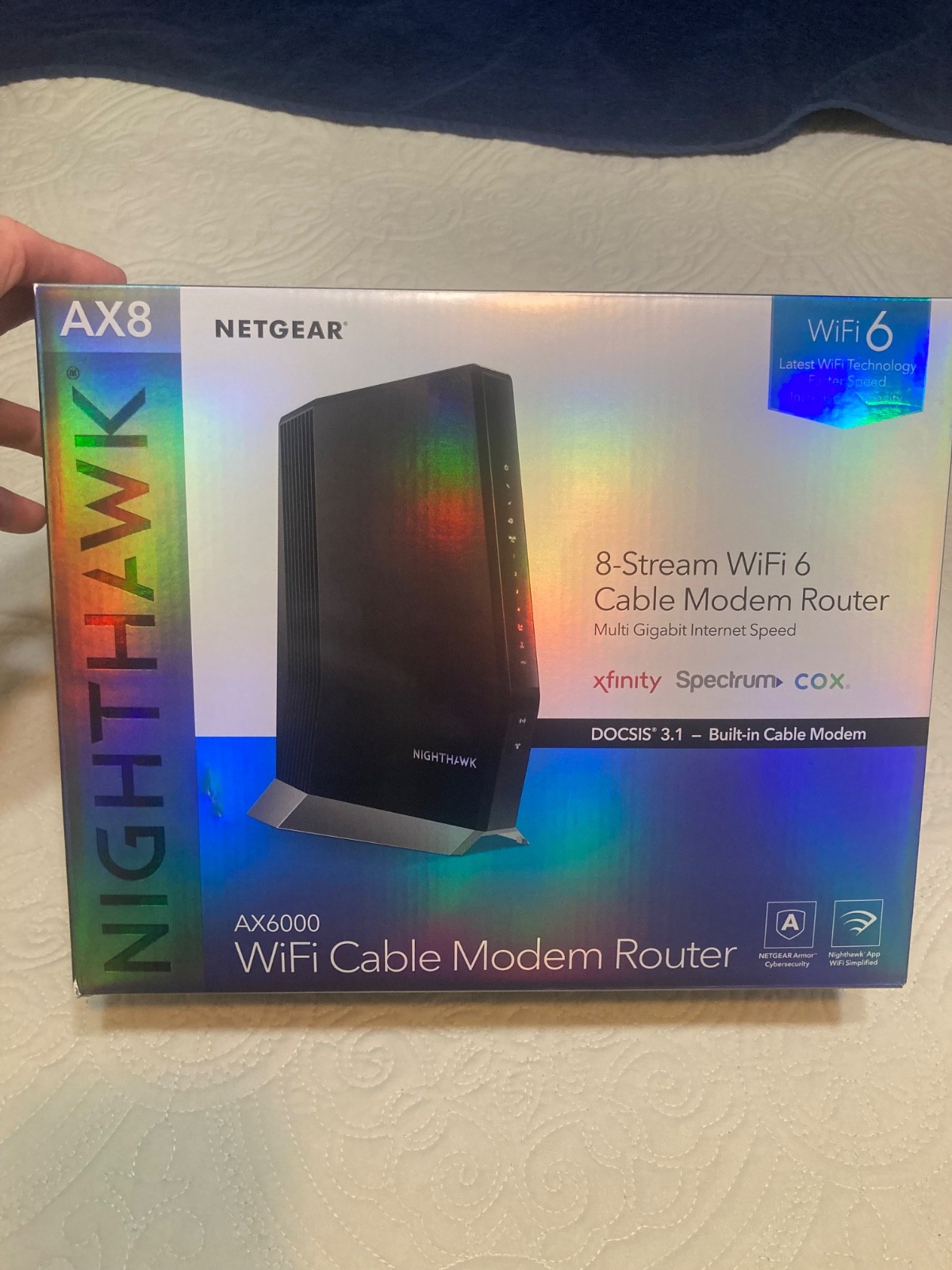Netgear Nighthawk AX6000 Cable Modem With Built-in WiFi 6 Router - Black...