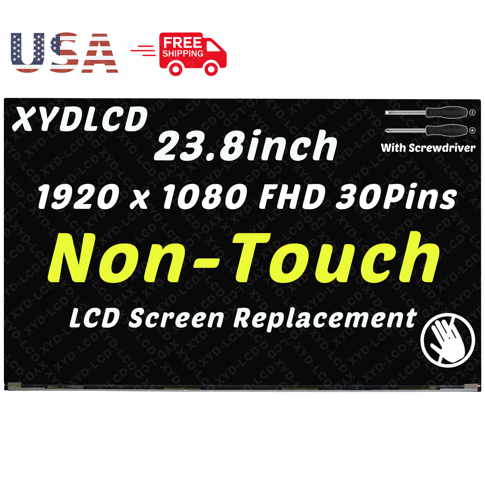 New 23.8" LM238WF2-SSM1 LM238WF2 SS M1 LCD Screen Non-Touch Display Replacement