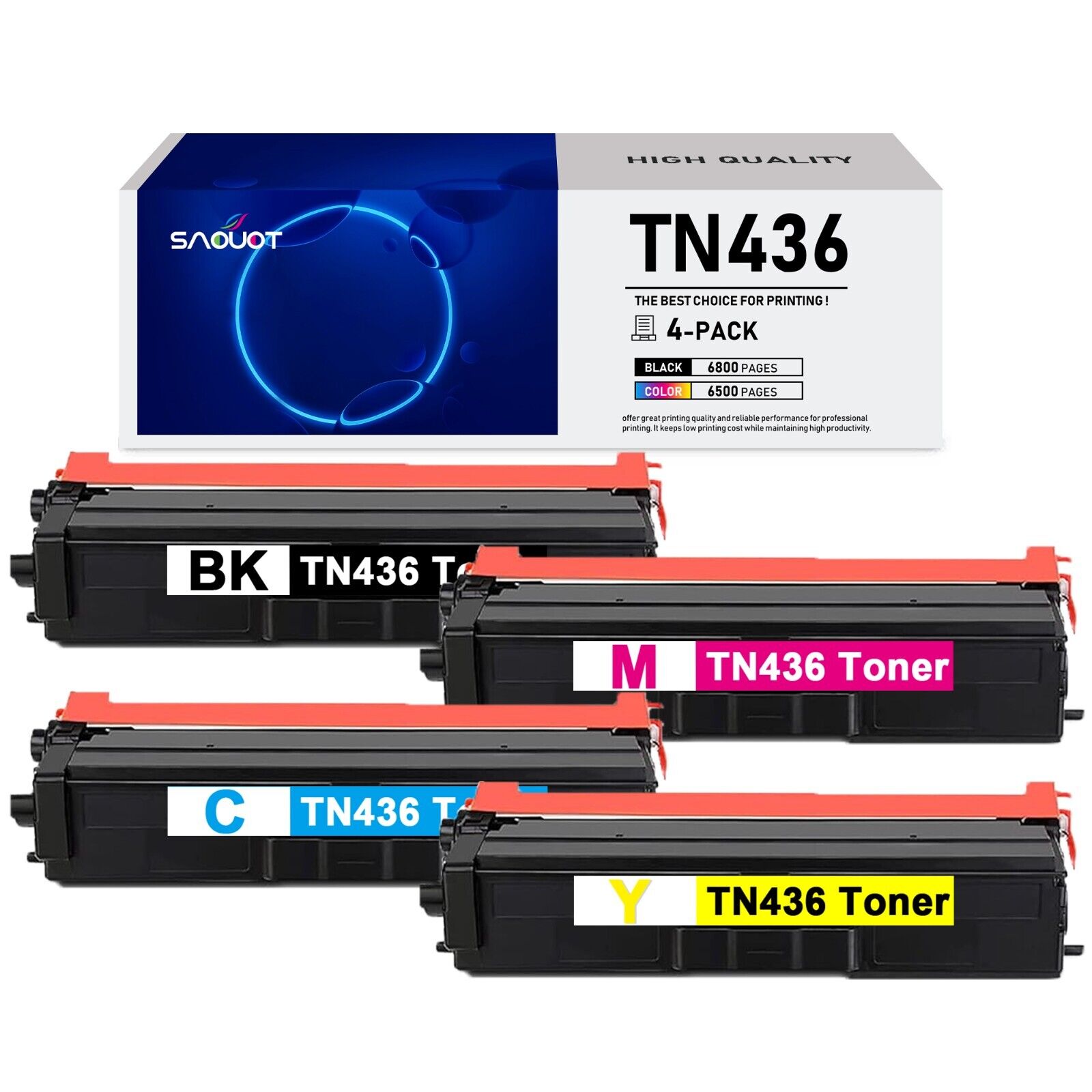 TN436 Toner Cartridge Replacement for Brother HL-L8360CDW 8360CDWT MFC-L8895CDW