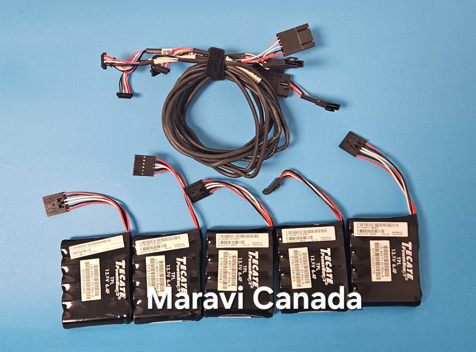 Lot 5 LSi 49571 TPL 13.5v 6.4F RAID Controller Battery w/  cache cable tested