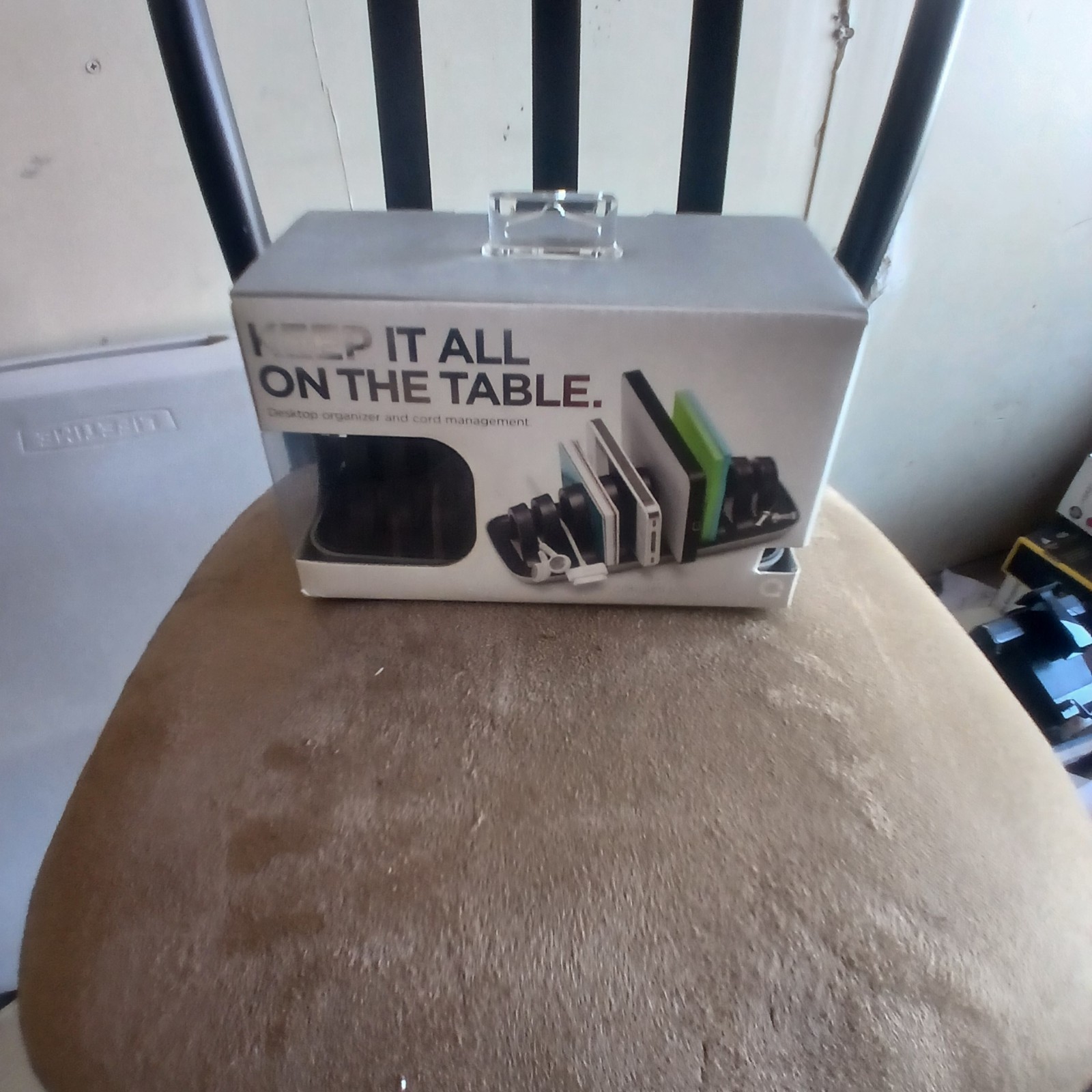 Cordies Desktop Cable Organizer Quirky Black Power Cord Cable Management