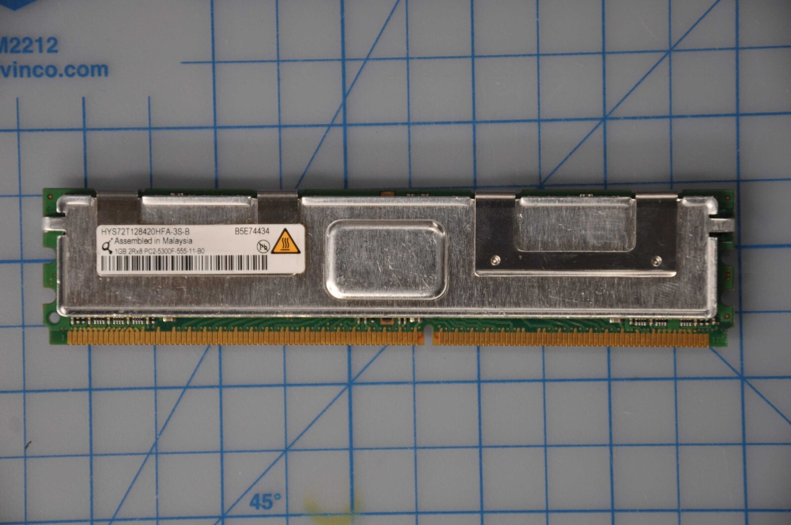QUIMONDA 1GB DDR2-667MHz ECC DIMM Dual Rank MemoryGrade A HYS72T128420HFA-3S-B