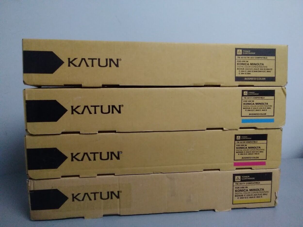 Compatible Katun For KonicaTN321 Toner Set bizhub C224 Yellow Magenta Cyan Black