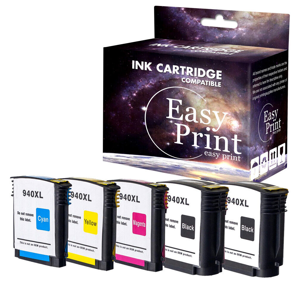 5PK 940XL Ink Cartridge replace for HP Officejet Pro 8500A-A910a A910g A910n