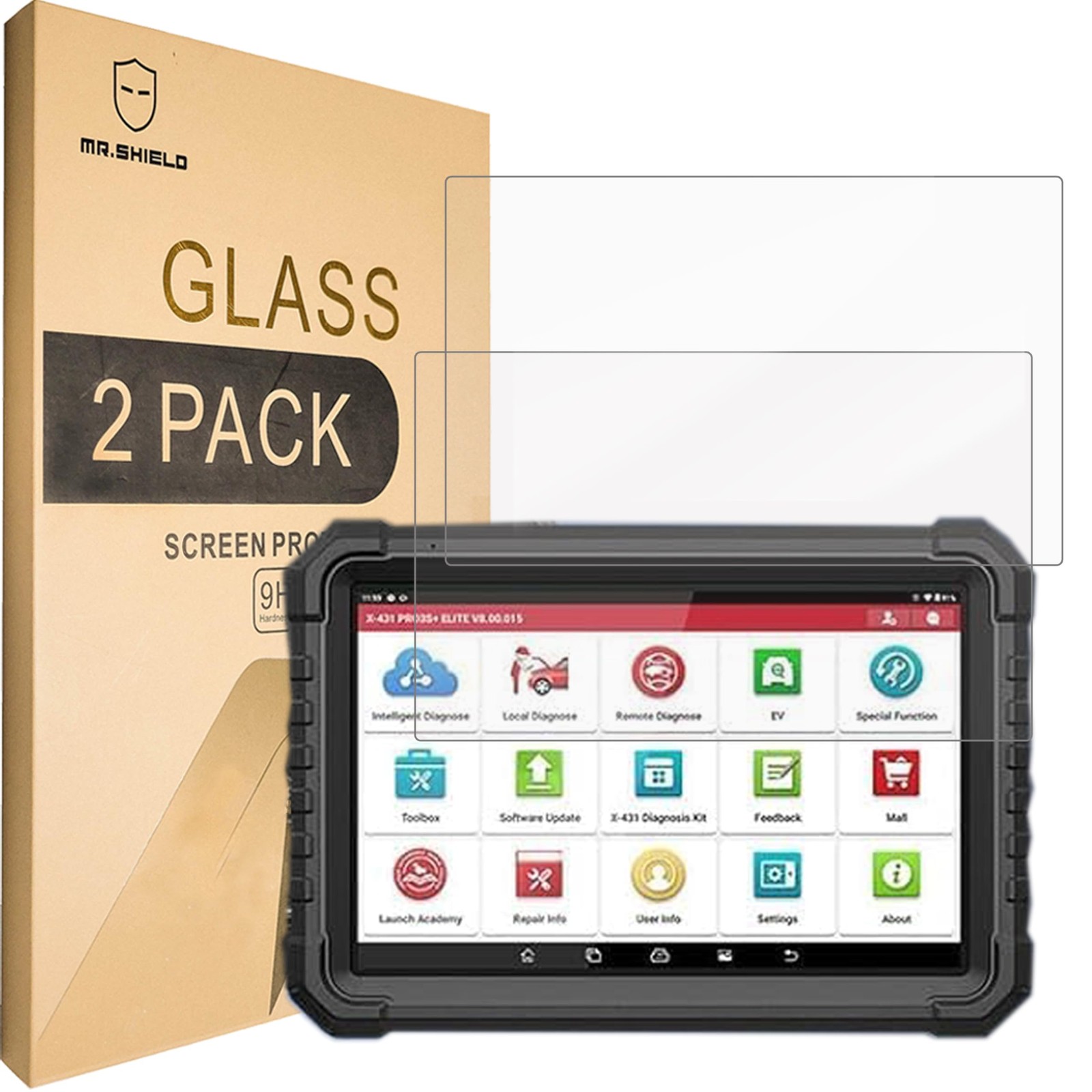 Mr.Shield Screen Protector compatible with LAUNCH X431 PRO3S+ Elite clear