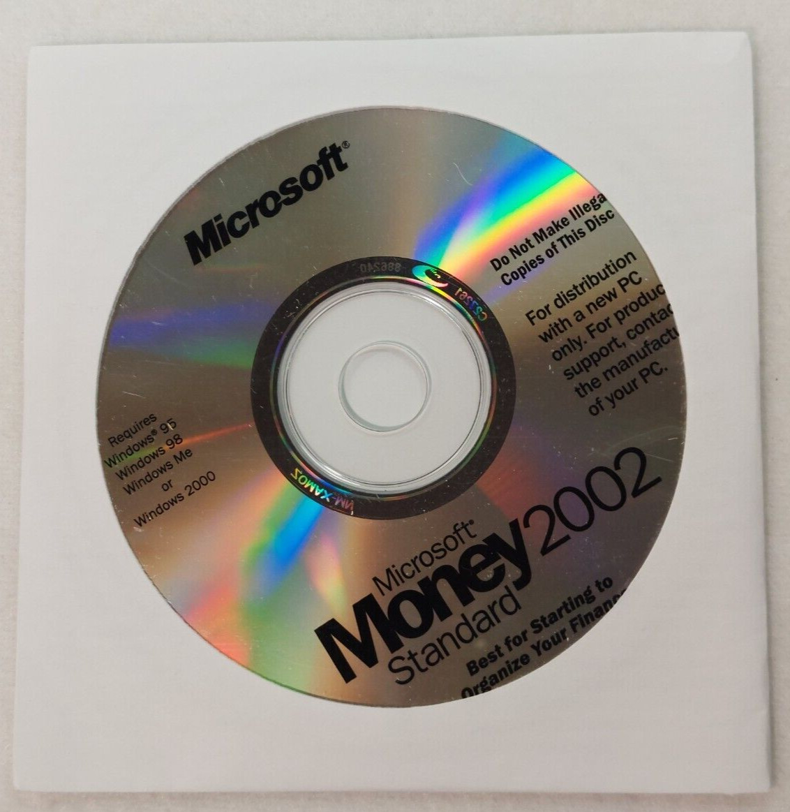 Genuine Microsoft Works DP/N 00J568 Money 2002 Software Product Key/Sealed