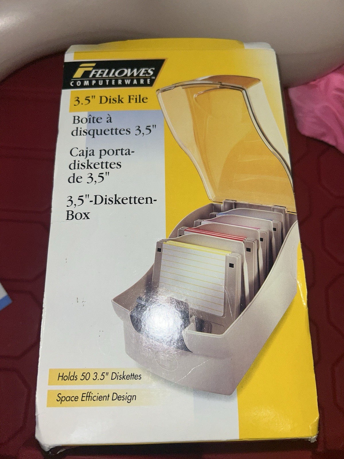 Fellows Computerware Archive 50 Diskette Storage Box 3.5" Diskettes NEW