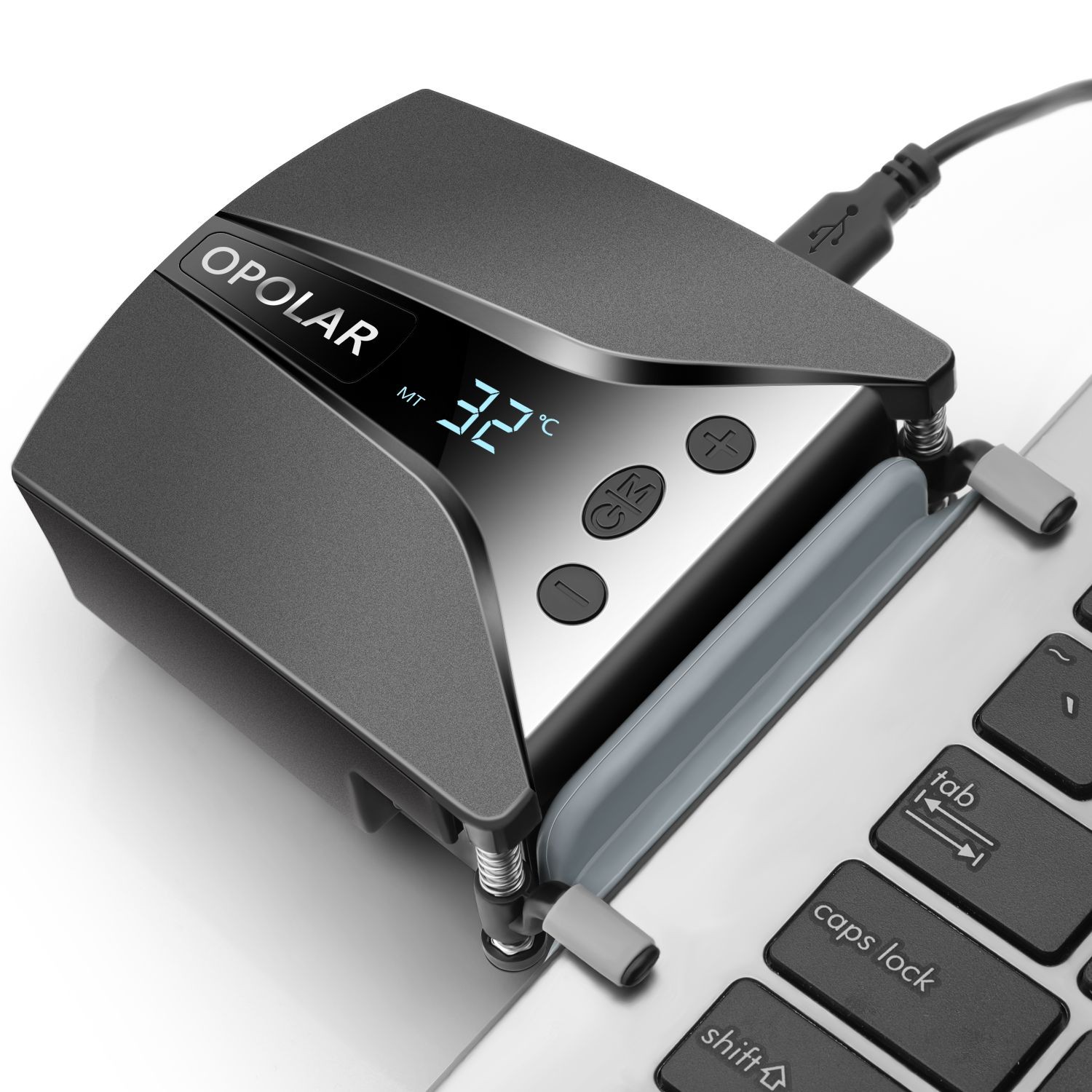 Advanced Laptop Cooling Fan with Temp Display & 13 Speed Settings
