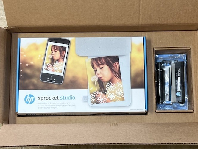HP Sprocket Studio Bluetooth Laser Photo Printer 3MP72A Extra Value Bundle NEW