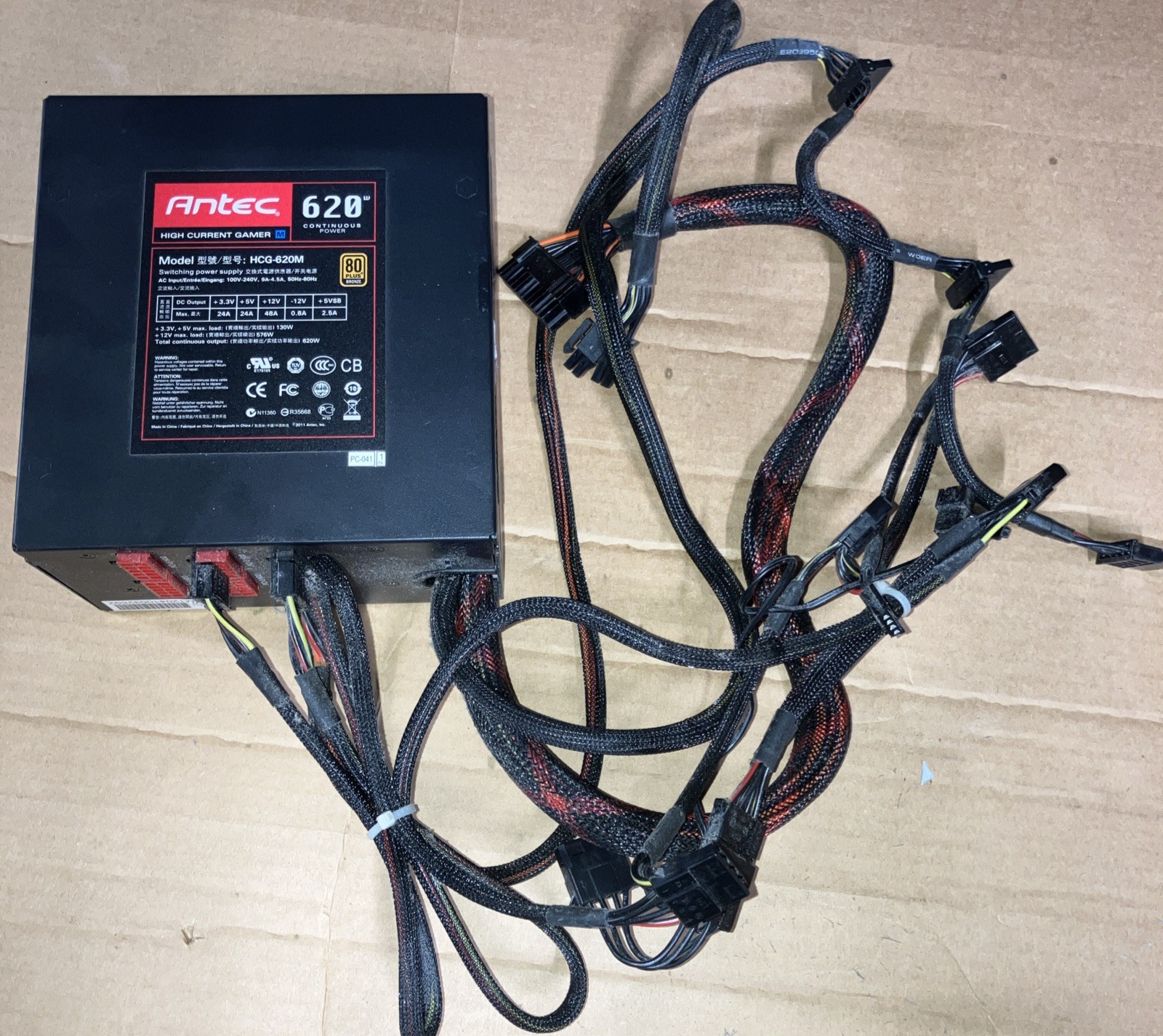 HCG-620M Antec High Current Gamer Series 620W 80 Plus Bronze Power Supply TESTED