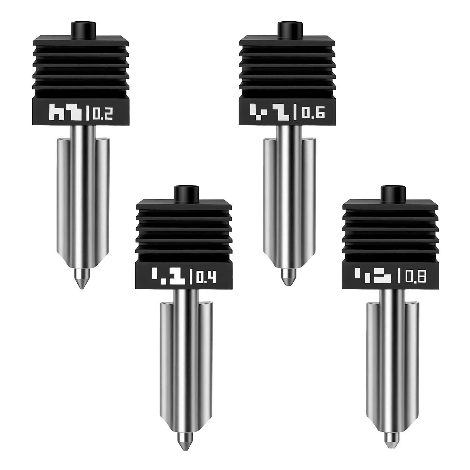 4PCS P2S Hotend Kit with Hardened Steel Nozzle for Bamboo Lab H2D/H2S/H2C/X2D/P2