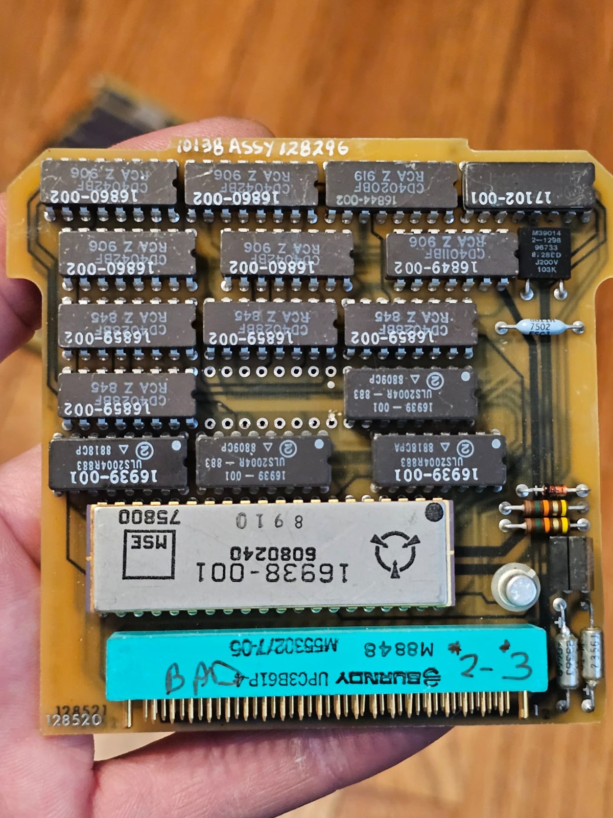 Vintage Military Avionics Logic PCB Gold Ceramic Hybrid IC Burndy Rare Board