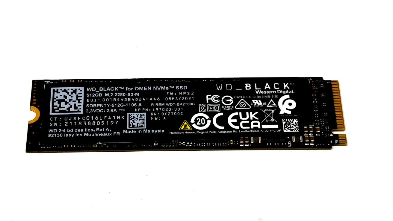 HP OEM Western Digital WD Black OMEN NVMe SSD 512GB M.2 2280-S3   L97020-001