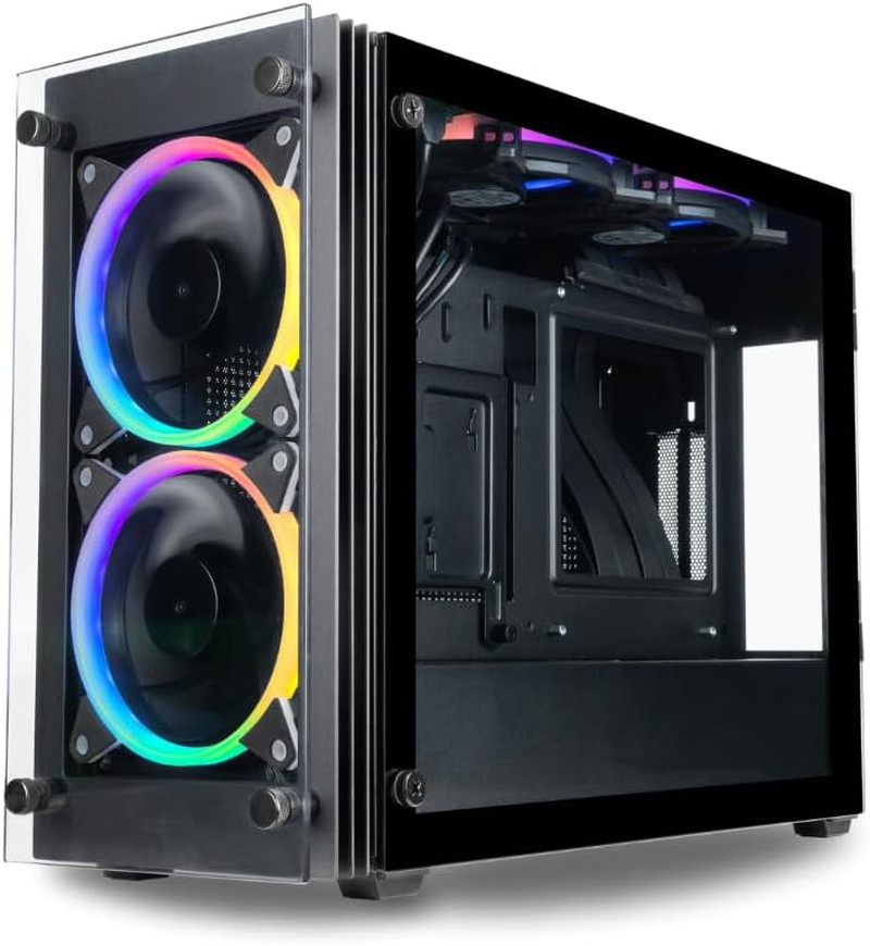 Stratos SFF Gaming PC Case: Mini-Itx, SFX PSU, Pcie 4.0 Riser, 240Mm AIO Ready,