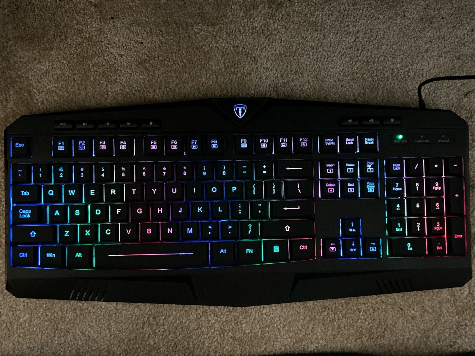 Gaming Keyboard RGB USB Wired Muti Color Backlite #PC232A S/N 19K21 New Open Box