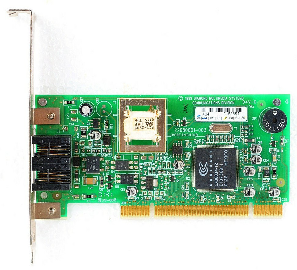 Diamond Multimedia 22680001-003 Ethernet 56K Modem Adapter PCI 