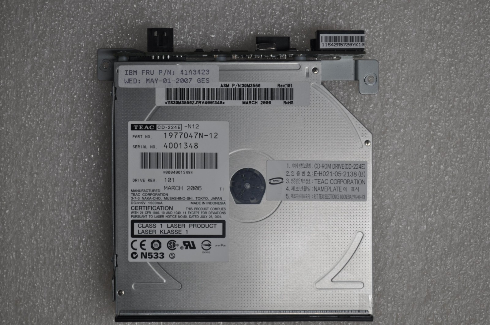 IBM Multimedia Slim-line CD-ROM Drive Grade B 41A3423