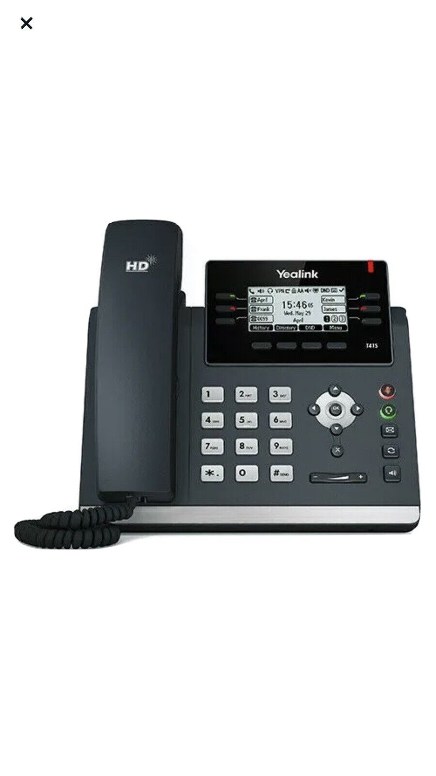 Yealink Verizon SIP-T41S Display IP VoiP Ultra-Elegant Phone w/ Power Supply