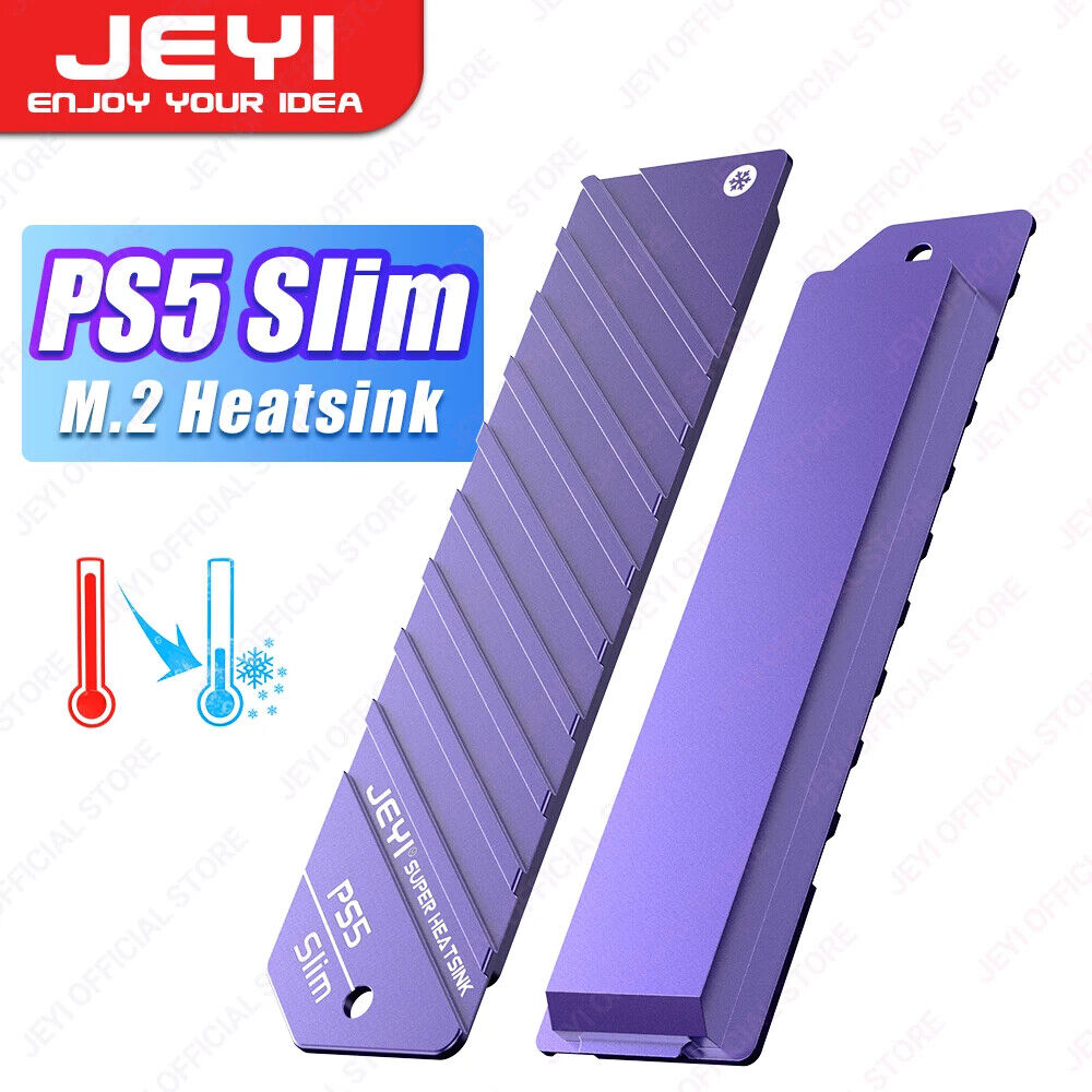 JEYI M.2 SSD PS5 Slim SSD Heatsink, for PlayStation 5 Slim NVMe Expansion Slot 
