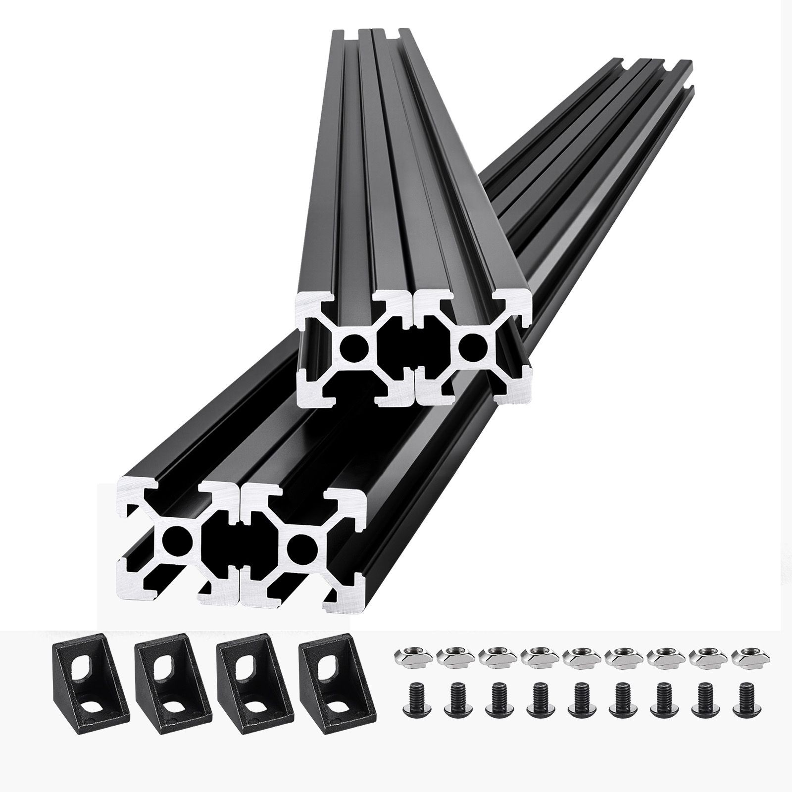 4 T - Slot 2020 Aluminum Extrusion Rails, 47.2 in, for 3D Printer CNC DIY