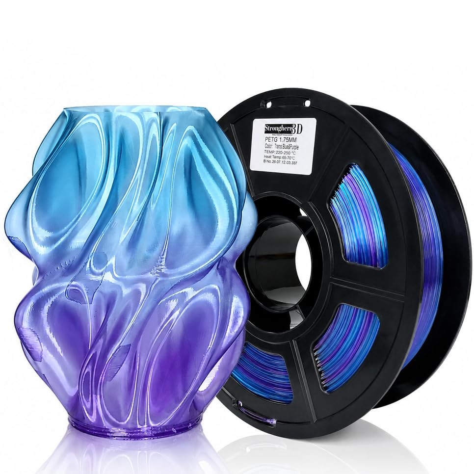 Stronghero3D PETG Translucent 3D Printer Filament,Blue to Purple,PETG 1.75mm ...