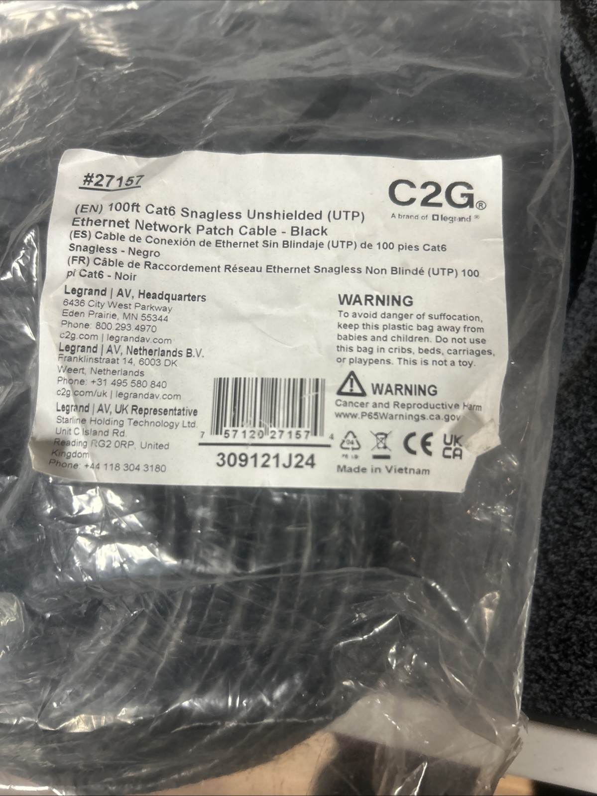 100 Feet UTP Patch Cable Cat6