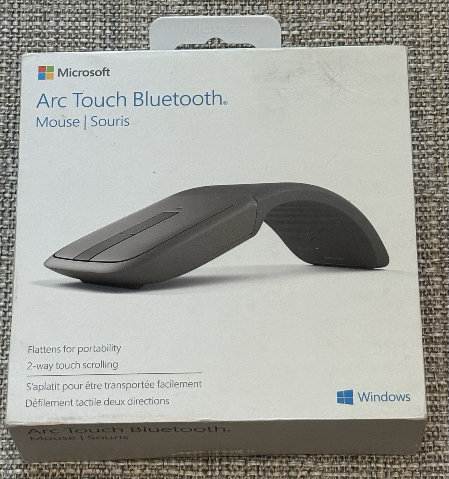 Microsoft Arc Touch Bluetooth Mouse Grey Model 1592 Brand New Factory Sealed