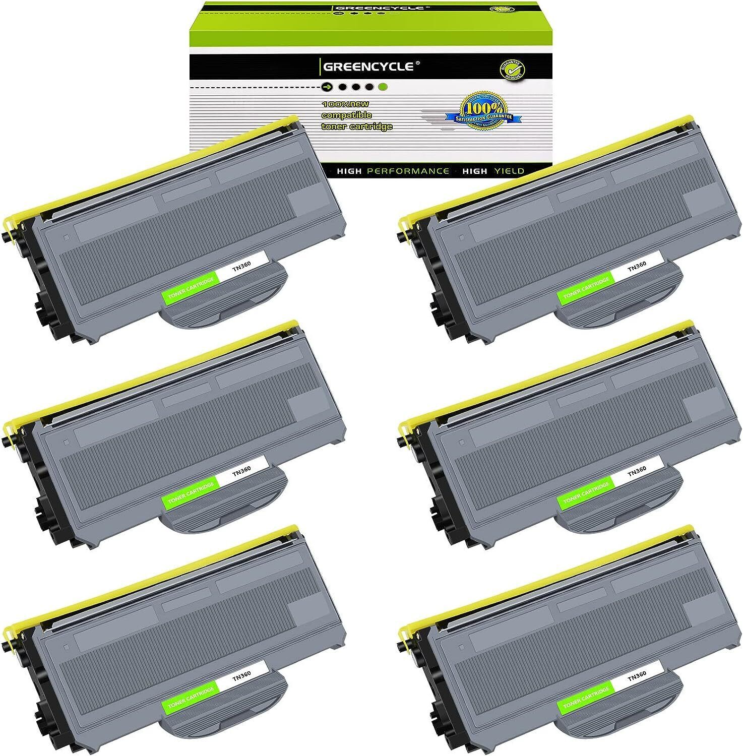 6PK greencycle MFC-7340 High Yield Compatible Toner Cartridge for Brother TN360