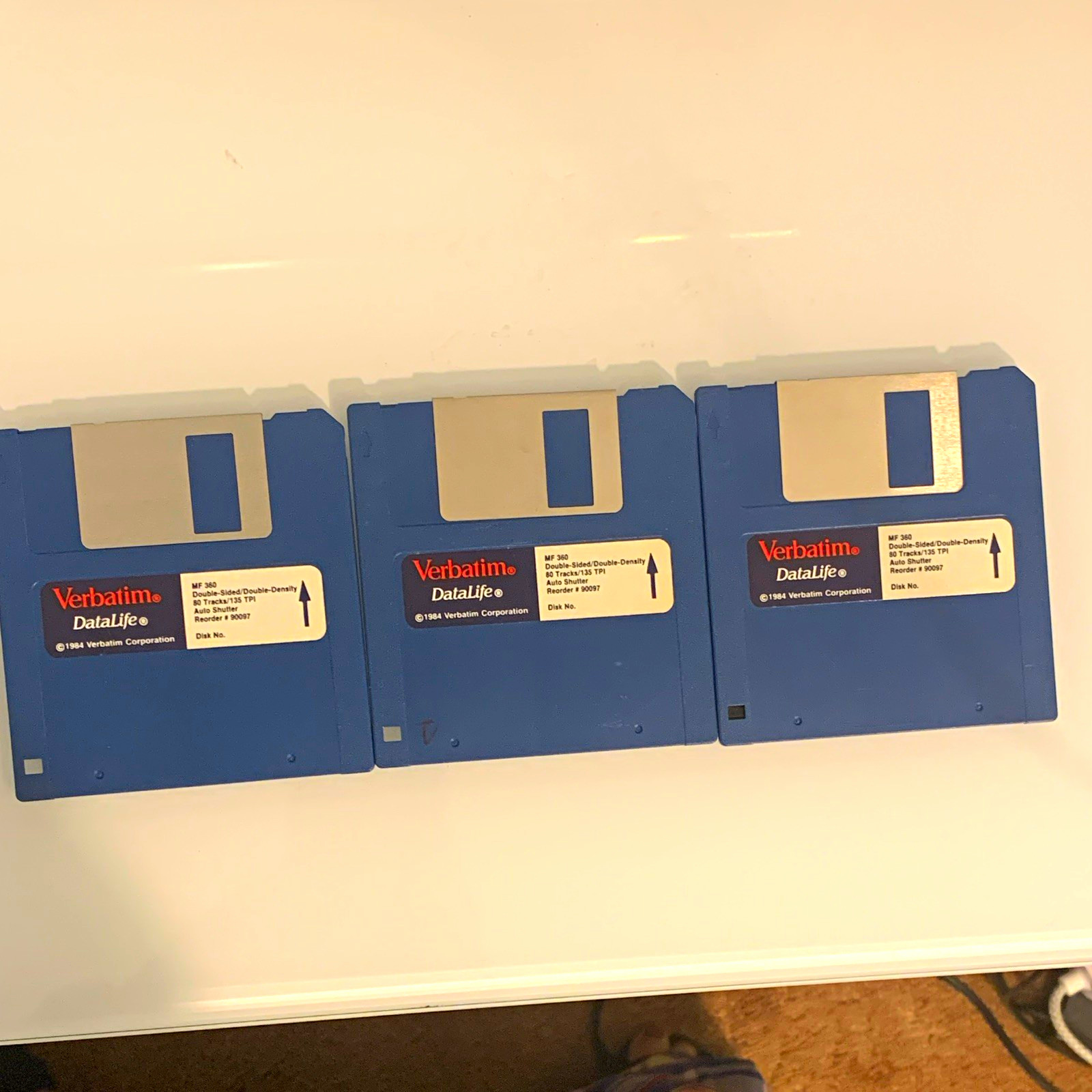 Verbatim DataLife MF360 5.25" Floppy Disks 360KB DS/DD Auto Shutter Lot 3
