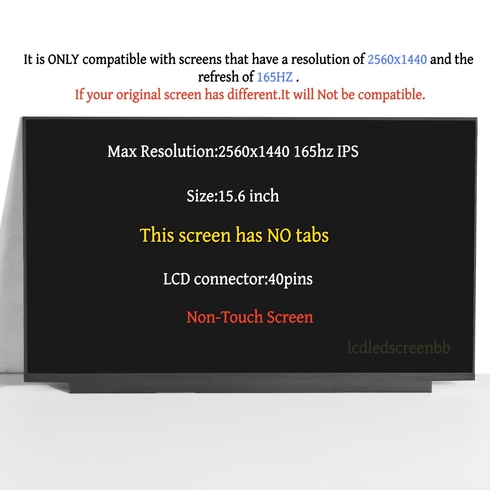 For N156KME-GNA REV.C2 40 Pins QHD Screen Replacement LCD Display