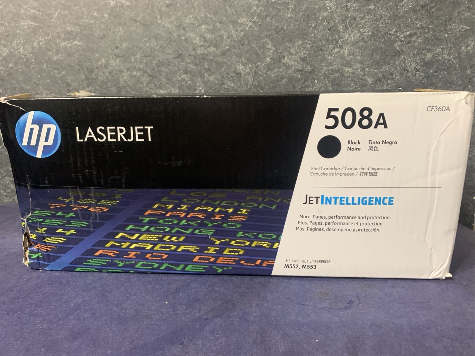 HP 508A Black Genuine Laser Toner Cartridge (CF360A) Open Box