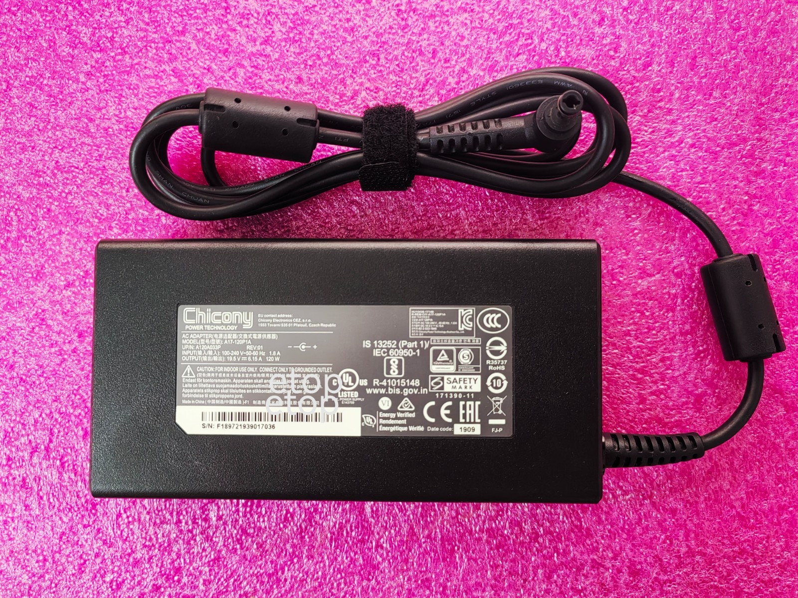 19.5V 6.15A A17-120P1A For MSI All in one PC AE2220 120W AC Adapter Slim Genuine