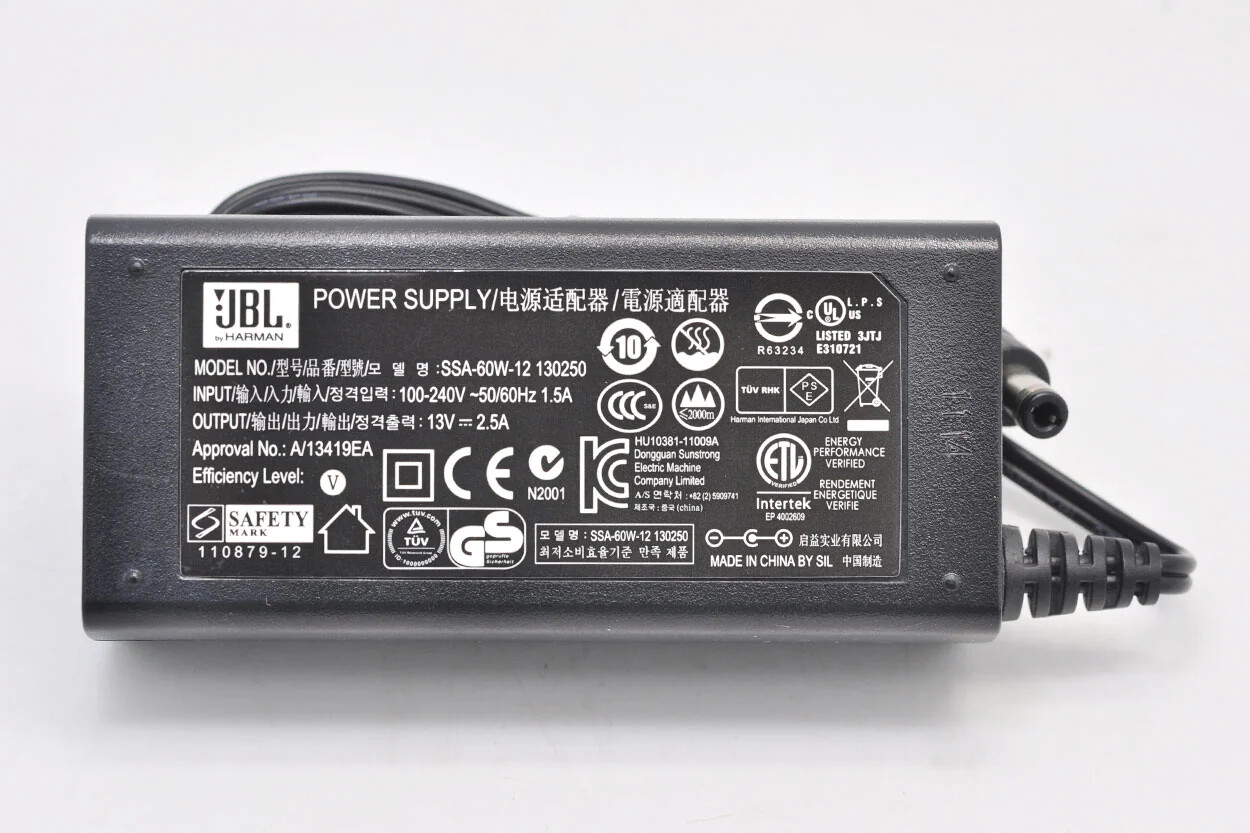 JBL Onbeat Air, Awake, On Tour, On Stage-Iv Speaker System AC Adapter Power Pack