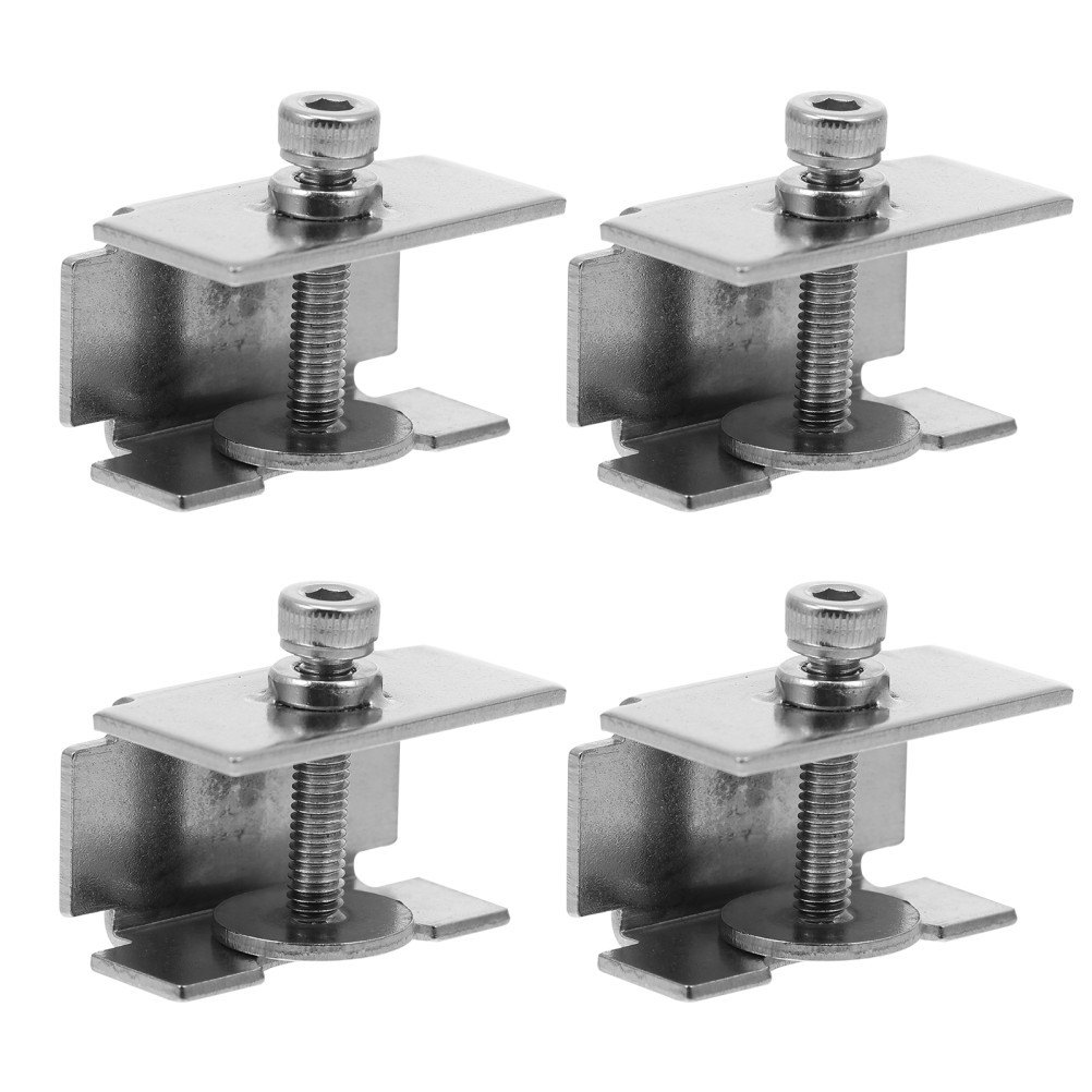 4Pcs Silver Stainless Steel Glass Bed Clips Adjustable 3D Printer Parts