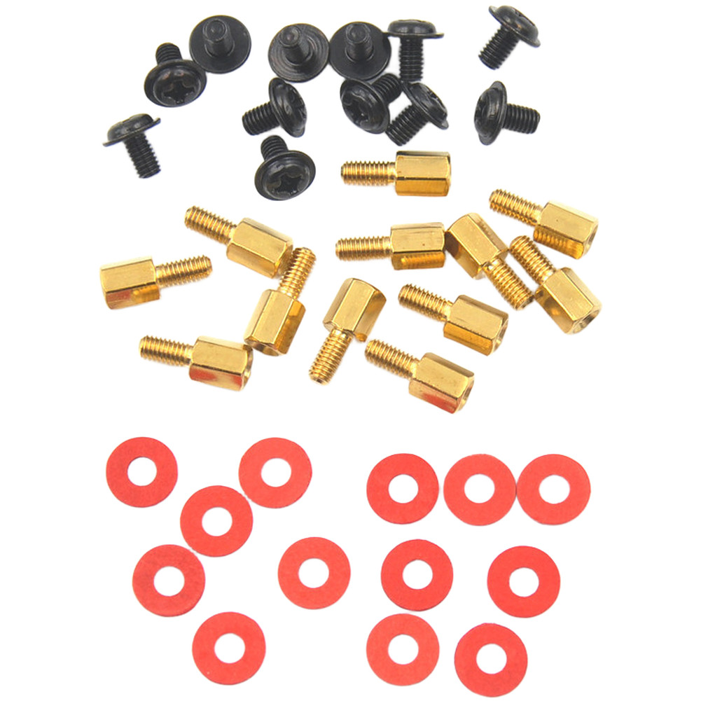 PC Fan Screws Hex Standoffs Kit DIY PC Build Bimetal Construction Brass Pillars