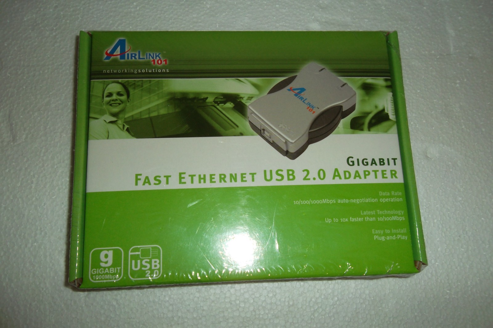 Airlink 101 Gigabit Fast Ethernet USB 2.0 Adapter 10/100/1000Mbps AGIGAUSB NEW