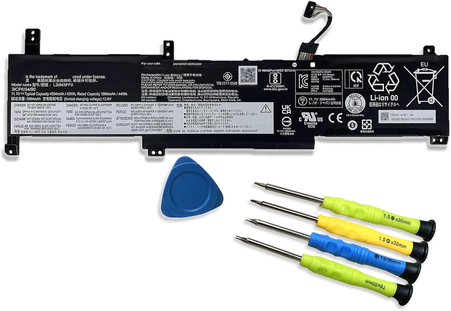 L20M3PF0 L20L3PF0 Laptop Battery Replacement for Lenovo IdeaPad 3 15ALC6 3