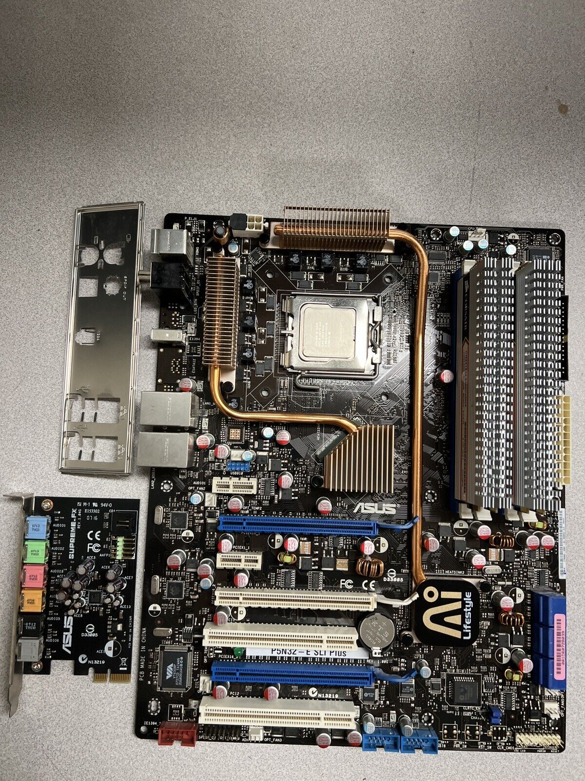 FOR PARTS- ASUS P5N32-E SLI PLUS MOTHERBOARD COMBO