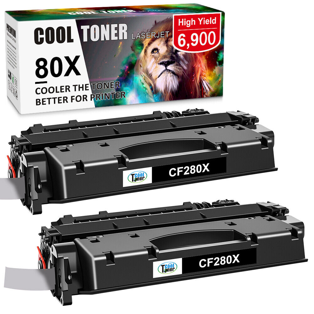 2PK CF280X High Yield Toner Cartridge For HP 80X LaserJet Pro 400 M425dn M401n