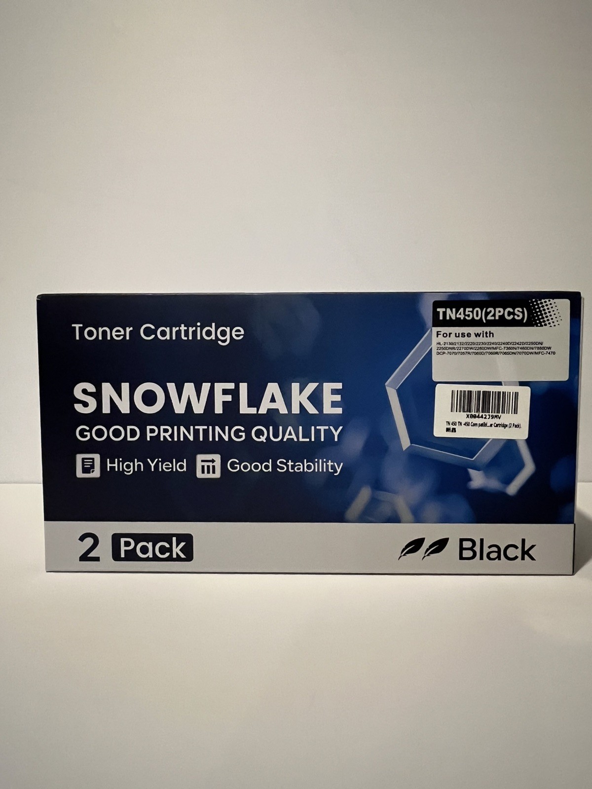 Snowflake High Yield High Compatibility Toner Cartridge - 2-Pack - Black- TN450 