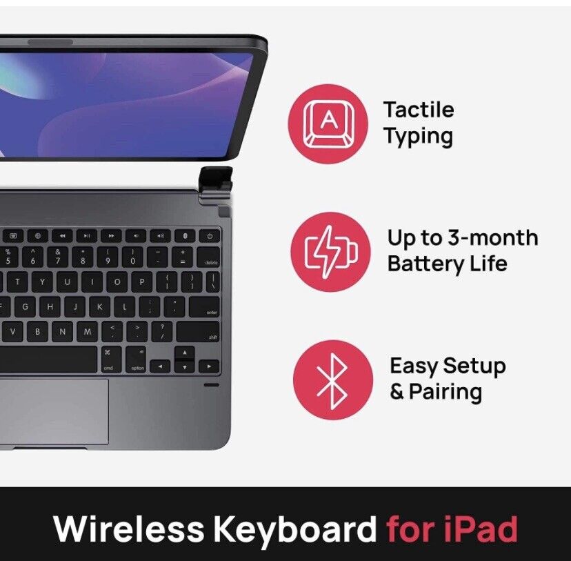 Brydge 11 Pro Wireless Bluetooth Keyboard for iPad Pro 11 Silver