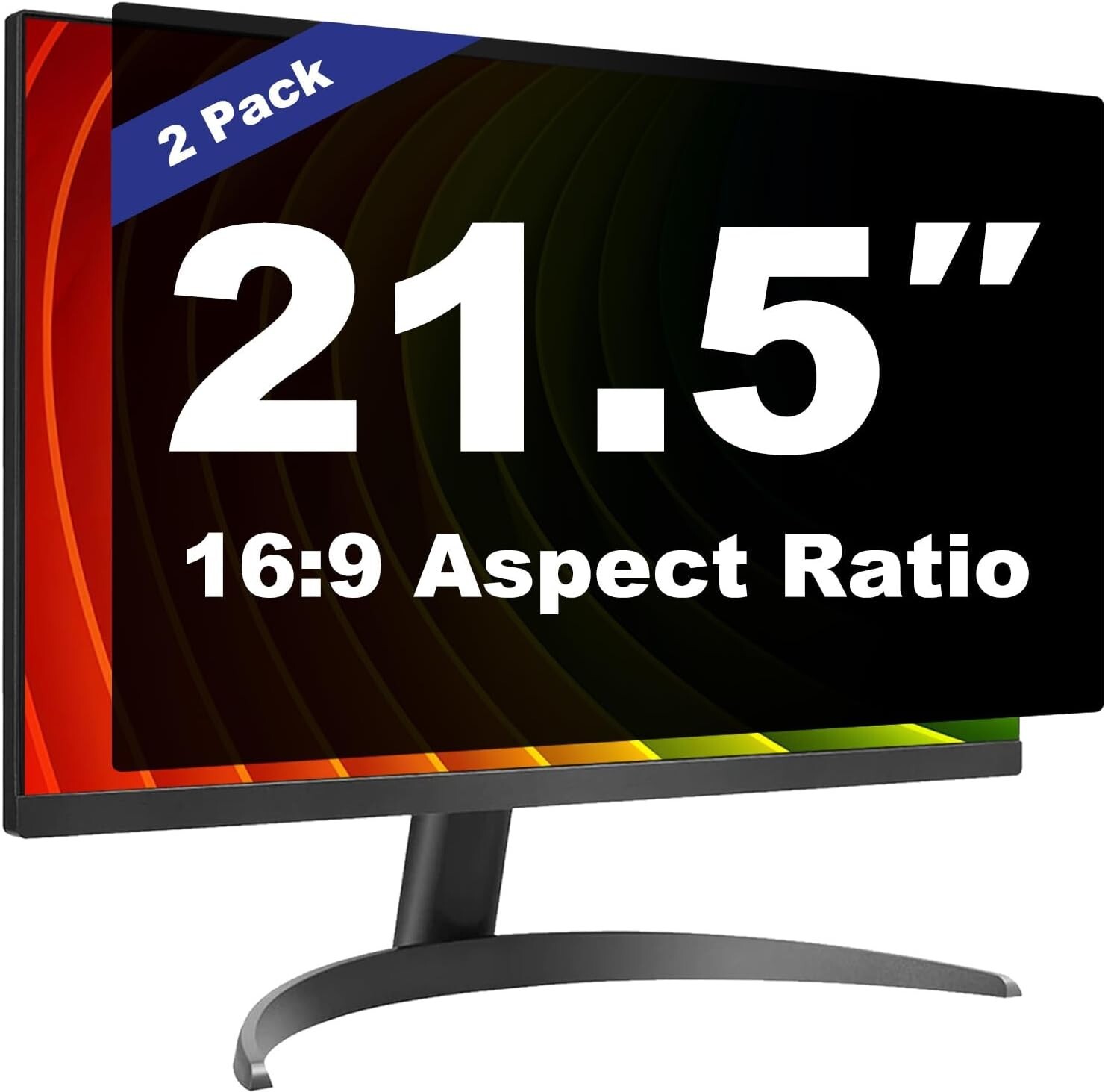 2-Pack 21.5 Inch Privacy Screen Shield– 16:9 Anti-Spy Filter for Desktop Monitor