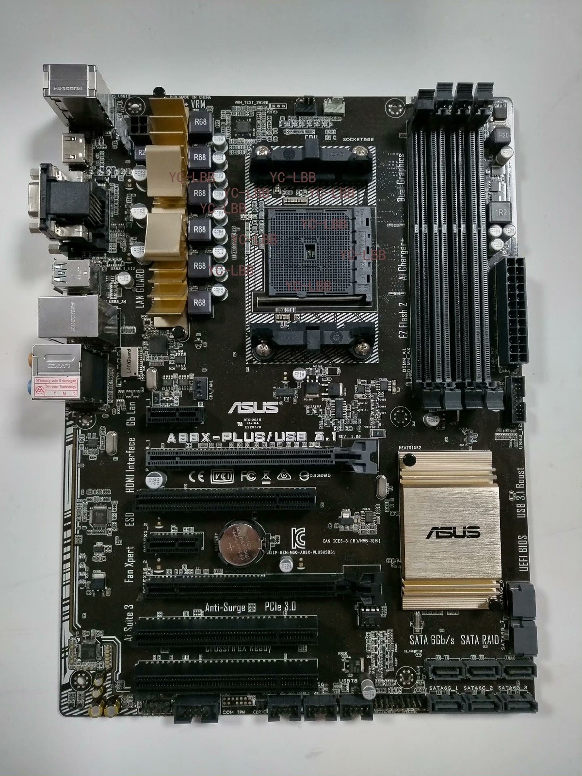 FOR ASUS A88X-PLUS/USB 3.1 AMD DDR3*4 64GB HDMI DVI VGA Motherboard Test OK