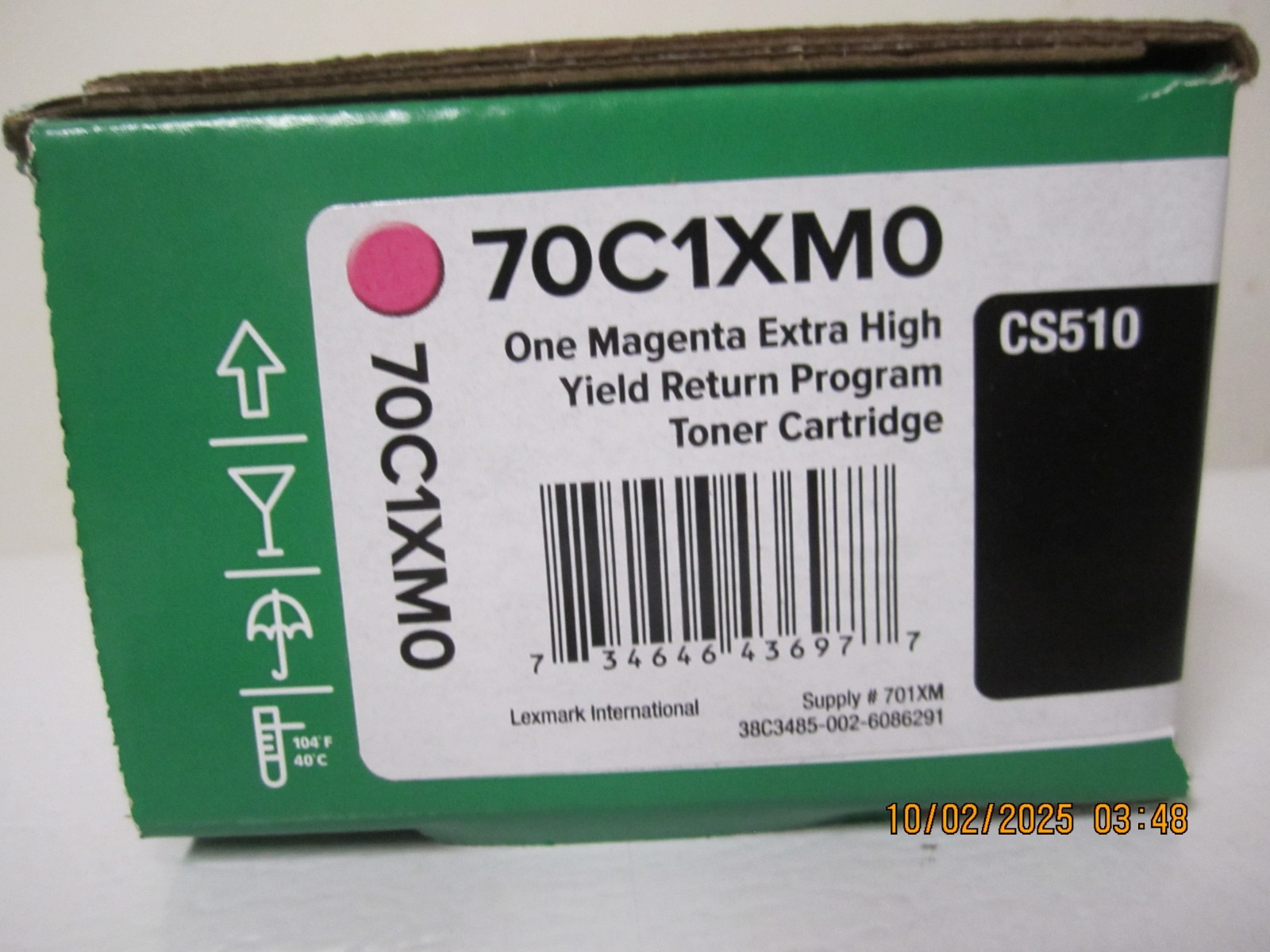 Lexmark 70C1XM0 Extra High Yield MAGENTA Toner Cartridge (CS510)