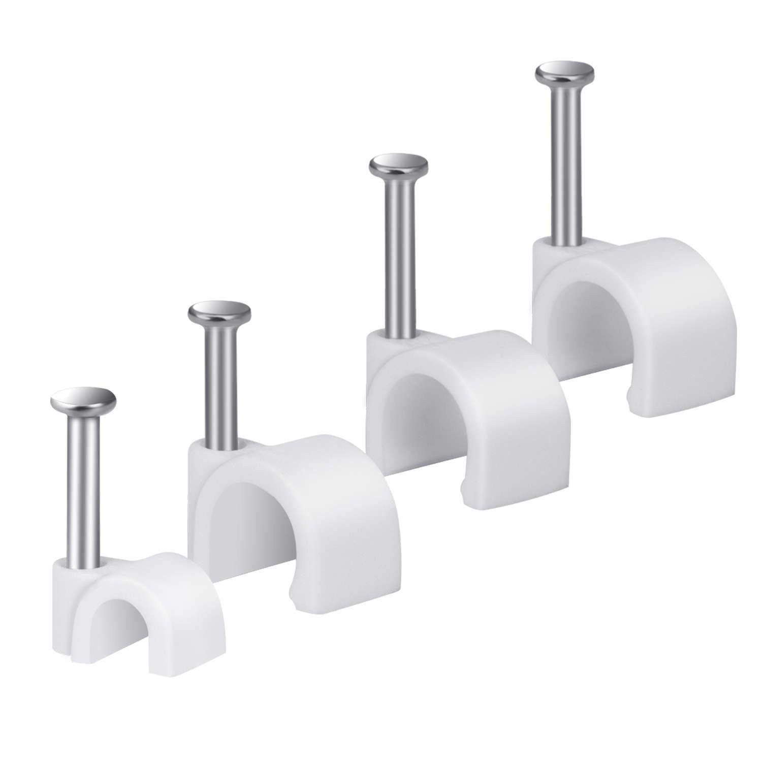 Clips Para Cables 200 Piezas 4 6 8 10mm Organizador Alambre Ethernet TV Altavoz