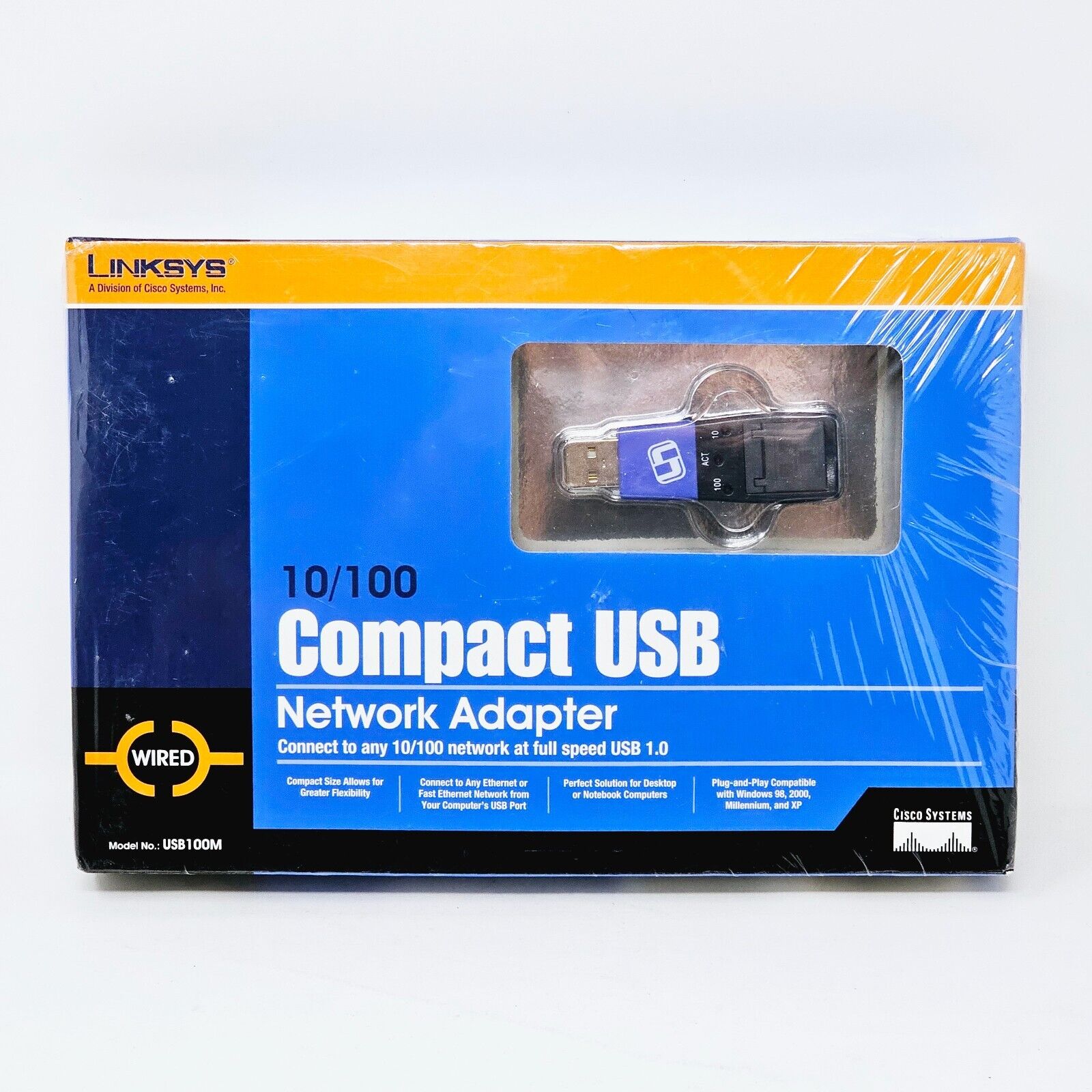 Linksys 10/100 Compact USB Network Adapter Brand Model USB 100m New Sealed