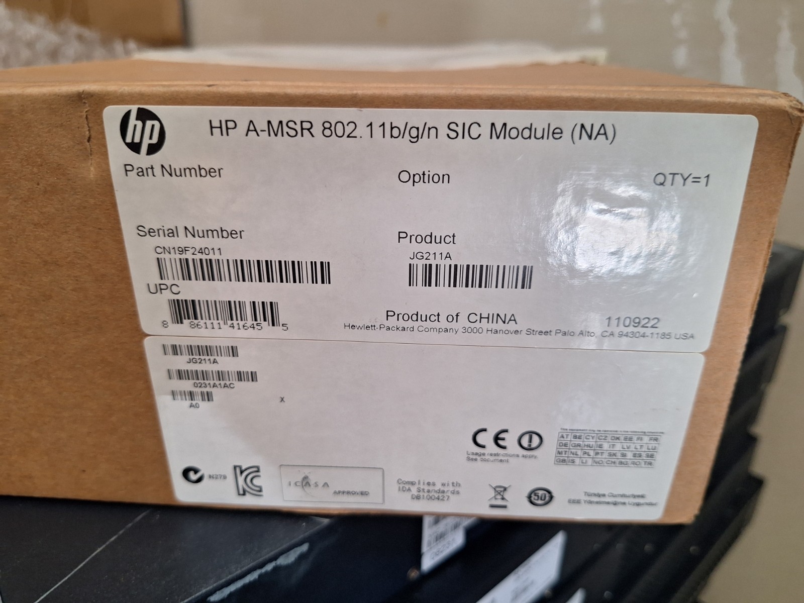 HP JG211A MSR 802.11B/G/N SIC Module NEW